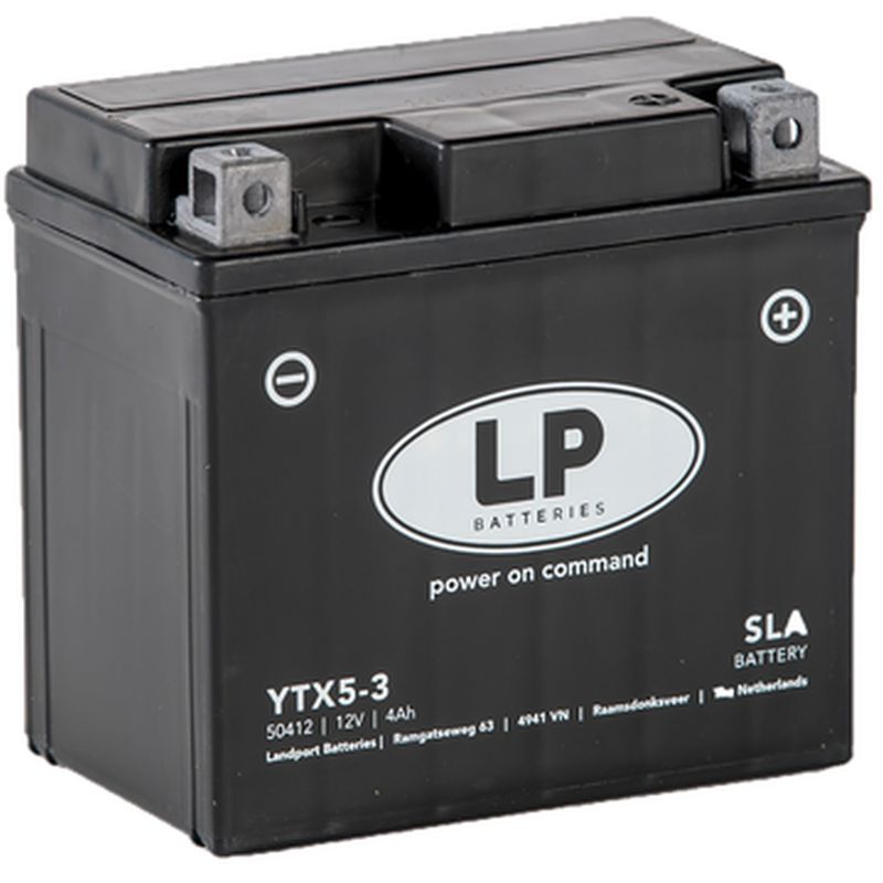 LANDPORT akumulátor YTX5-3 (MS LTX5-3) (YTX5L-BS) 12V 4AH (113X70X105mm) SLA bezúdržbový - zalitý (10)